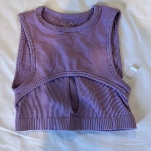 Urban Outfitters purple ribbed crop